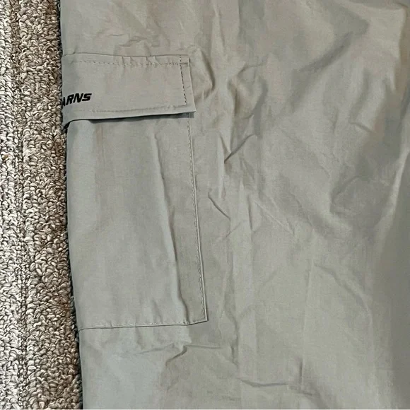 Stearns Rain Pants Mens Large Gray Dry Wear Solid Cargo Pockets Lined Drawstring - Picture 7 of 11